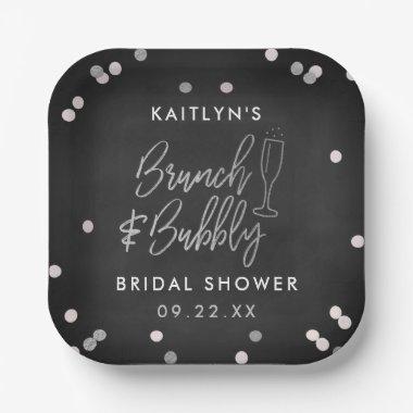 Brunch & Bubbly Confetti  Paper Plates