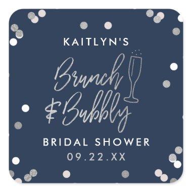 Brunch & Bubbly Confetti  Square Sticker