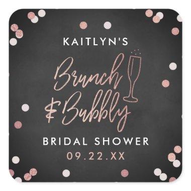 Brunch & Bubbly Confetti  Square Sticker