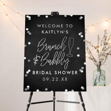 Brunch & Bubbly Confetti Bridal Shower Welcome Foam Board