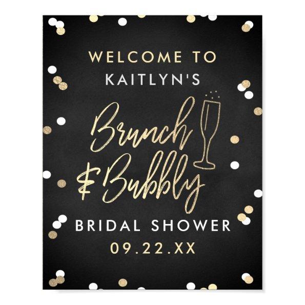 Brunch & Bubbly Confetti  Welcome Poster