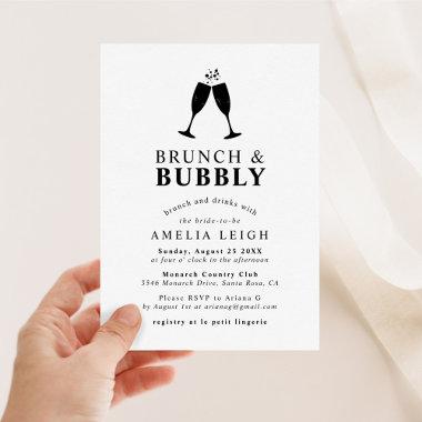 Brunch & Bubbly Drinks Bridal Shower Invitations