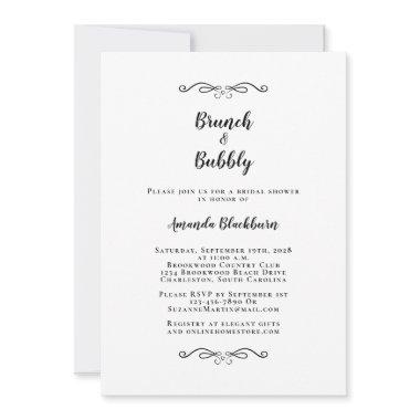 Brunch & Bubbly Elegant Black White