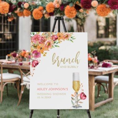 Brunch Bubbly Floral Fall  Welcome Foam Board