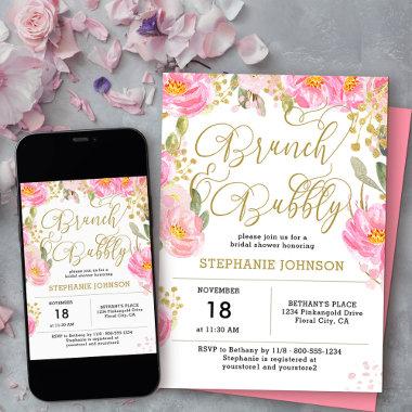 Brunch & Bubbly Pink Gold Floral