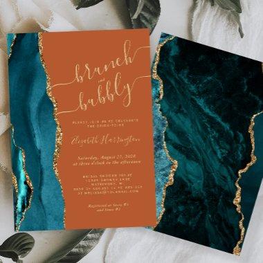 Brunch & Bubbly Teal Agate Rust