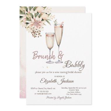Brunch & Bubbly Wine Glass Floral