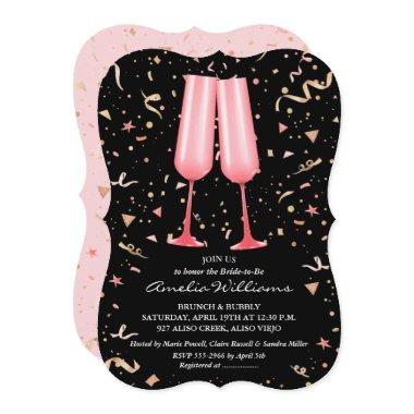 Brunch Champagne Bridal Shower Invitations