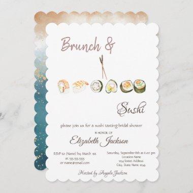 Brunch & Sushi Bridal Shower Invitations