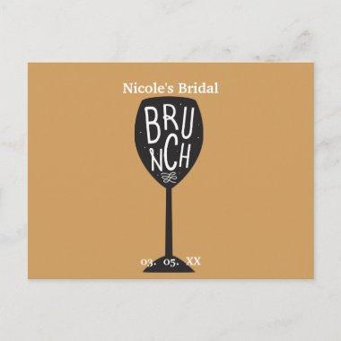 BRUNCH Wine Glass ANY COLOR & EVENT Trendy Chic PostInvitations