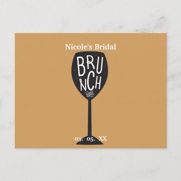 BRUNCH Wine Glass ANY COLOR & EVENT Trendy Chic PostInvitations