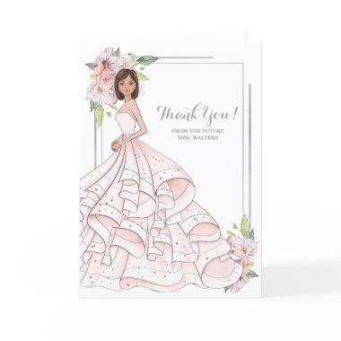 Brunette Bride  Future Mrs Thank You