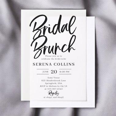 Brush Calligraphy Modern Bridal Brunch Vellum