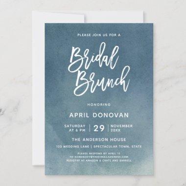 Brush Typography Bridal Brunch Invitations