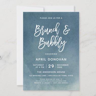 Brush Typography Brunch Bubbly Invitations