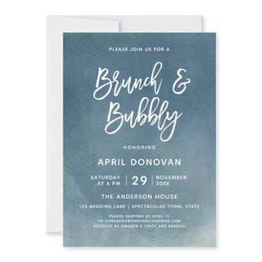 Brush Typography Brunch Bubbly Invitations