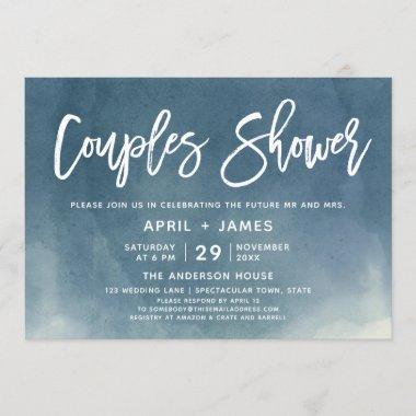 Brush Typography Couples Shower Invitations