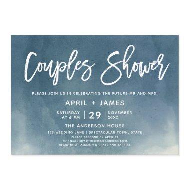 Brush Typography Couples Shower Invitations