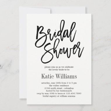 Brushed Charm EDITABLE COLOR Bridal Shower Invitations
