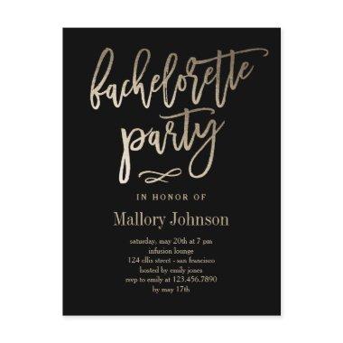 Brushed Glimmer Bachelorette Party Invitation Post