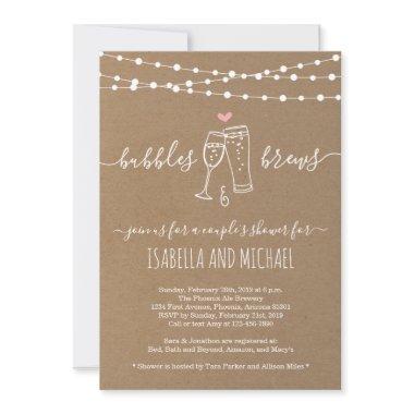 Bubble & Brews Couple's Shower Invitations