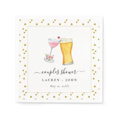 Bubbles and Brew Couples shower Napkins