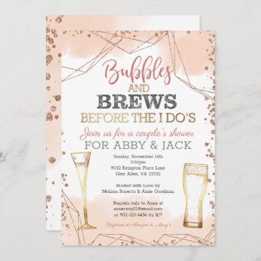 Bubbles and Brews Before the I Do's Shower Invitations
