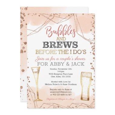 Bubbles and Brews Before the I Do's Shower Invitations