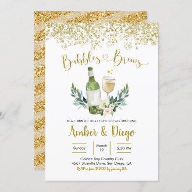 Bubbles and Brews Couple Shower Invitations