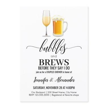 Bubbles and Brews Couples Shower Invitations