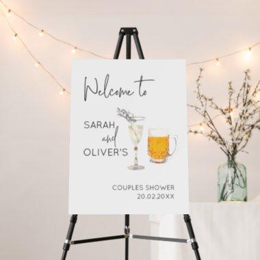 Bubbles and Brews Couples Shower Welcome Sign