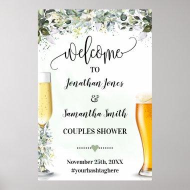 Bubbles and Brews Welcome Couples Shower Sign