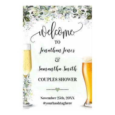 Bubbles and Brews Welcome Couples Shower Sign