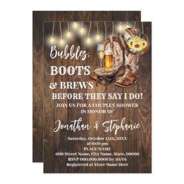 Bubbles Boots & Brew Before I do Sunflower Western