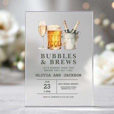 Bubbles & Brews Couples Shower Acrylic