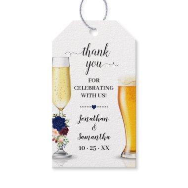 bubbles & brews favor tag navy