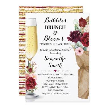 Bubbles Brunch & Blooms Marsala  Invi