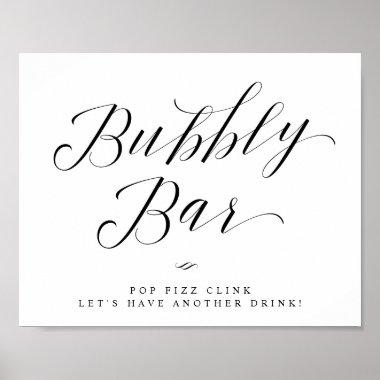 Bubbly Bar Chic Bridal Shower or Wedding Sign