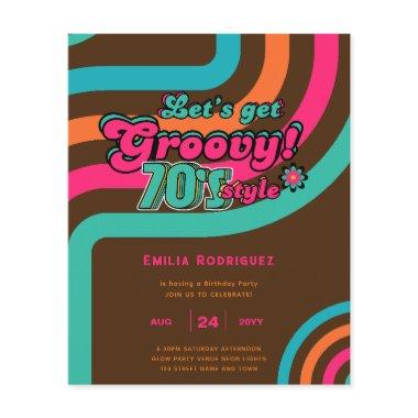 BUDGET 70's Retro Disco Birthday Boogie Groovy Flyer