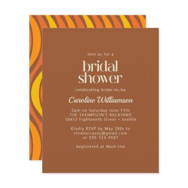 Budget 70s Wavy Lines Orange Brown