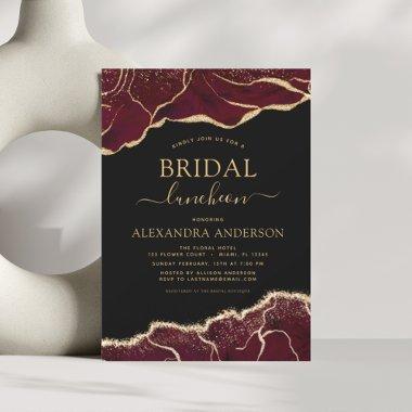 Budget Agate Burgundy  Luncheon Gold