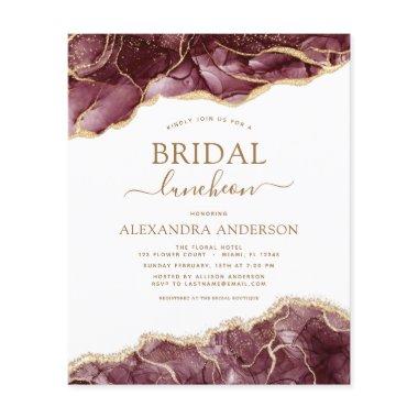 Budget Agate Burgundy  Luncheon Gold Flyer