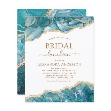 Budget Agate Teal Gold  Luncheon