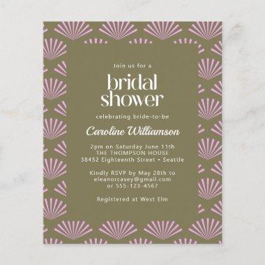 Budget Art Deco Fans Olive and Lilac Bridal Shower