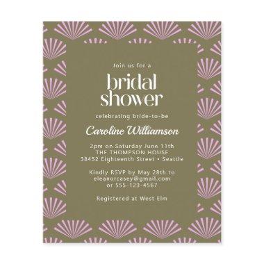 Budget Art Deco Fans Olive and Lilac Bridal Shower