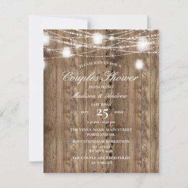 Budget Barn Wood String of Lights Couples Shower