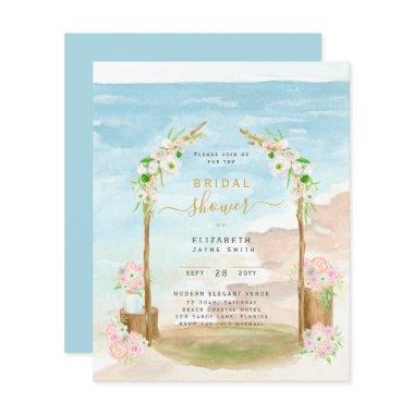 BUDGET Beach Coastal Bridal Shower Invitations