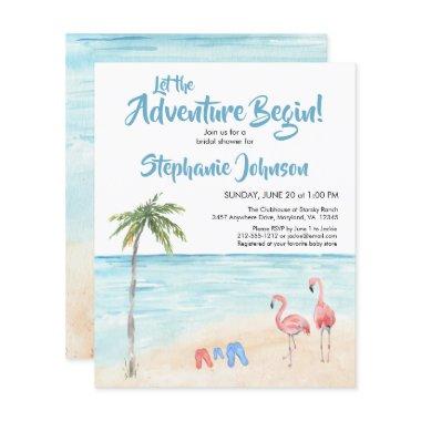 Budget Beach Ocean Adventure Bridal Shower Invite