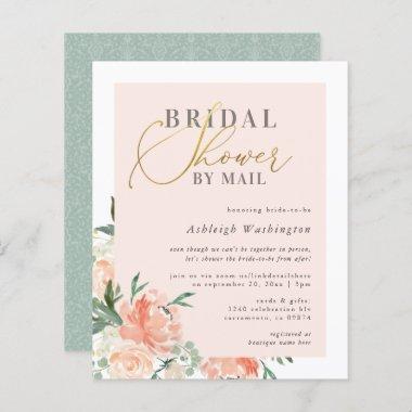 Budget Blush Floral Gold Bridal Shower By Mail