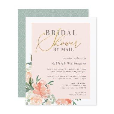 Budget Blush Floral Gold Bridal Shower By Mail